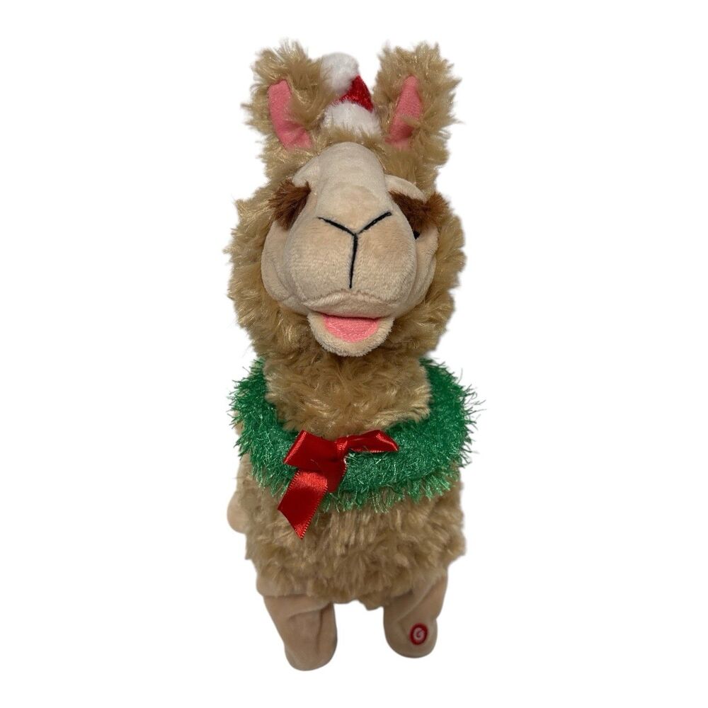 GEMMY CHRISTMAS XMAS FA LA LA LLAMA ANIMATED PLUSH SINGING DANCING LLAMA READ
